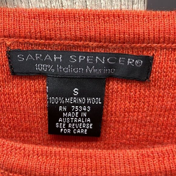 Sarah Spencer Orange Crew Neck Sweater - Picture 3 of 12